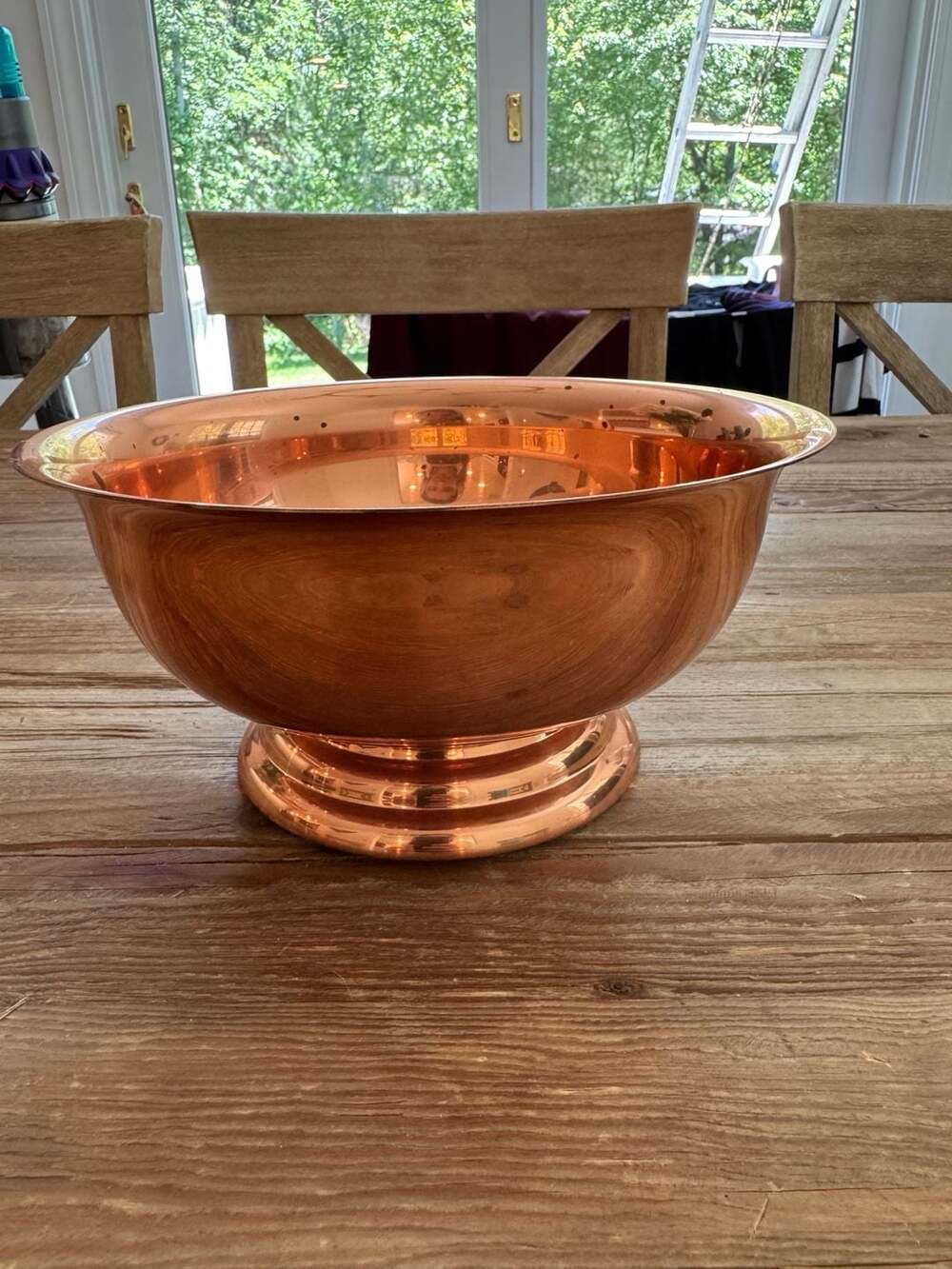 Vintage Coppercraft Guild Taunton Mass Pedestal Serving Bowl